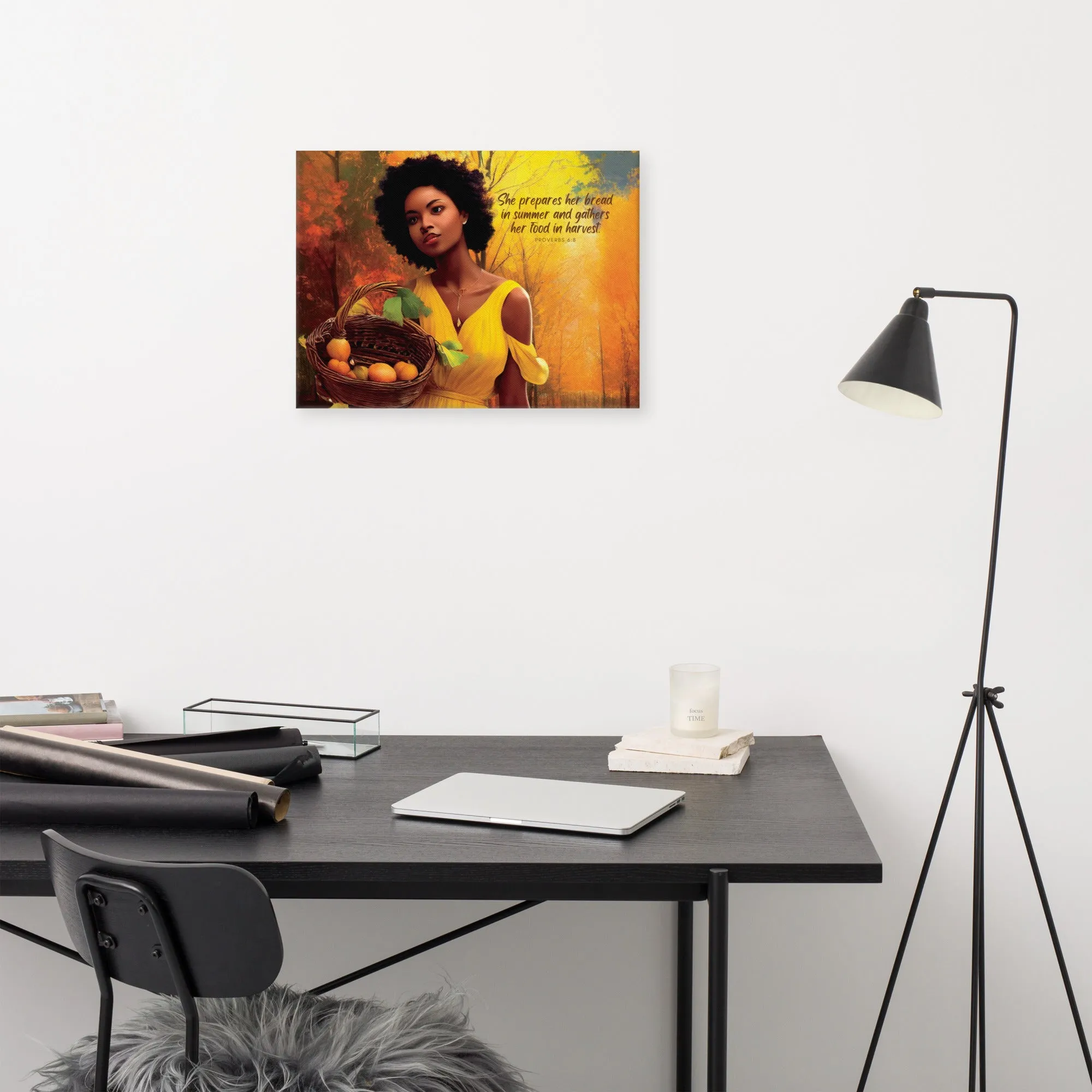 Sweet Woman OF Harvest - Digital Art Canvas