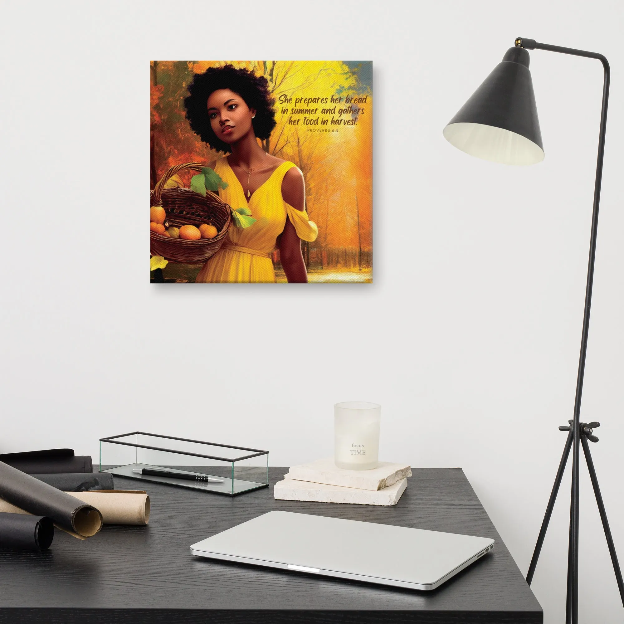 Sweet Woman OF Harvest - Digital Art Canvas