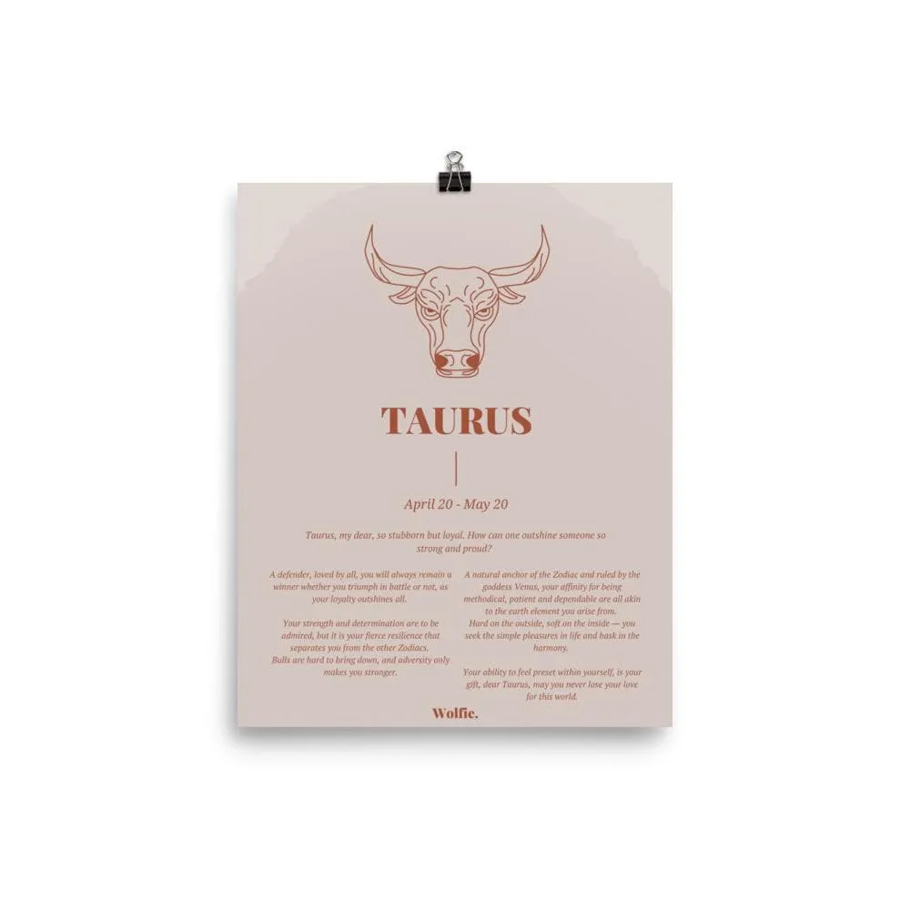 Taurus Zodiac Poster