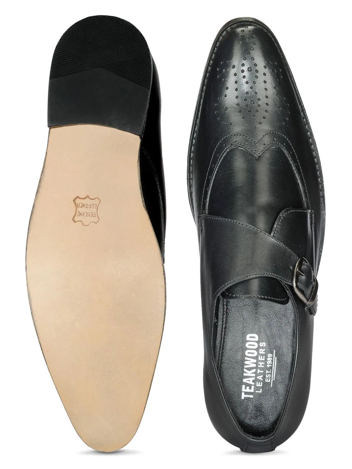 Teakwood Genuine Leather Monk Shoes