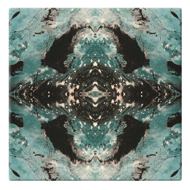 Teal Eye Square Canvas Wrap