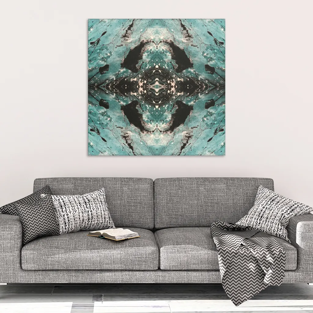 Teal Eye Square Canvas Wrap