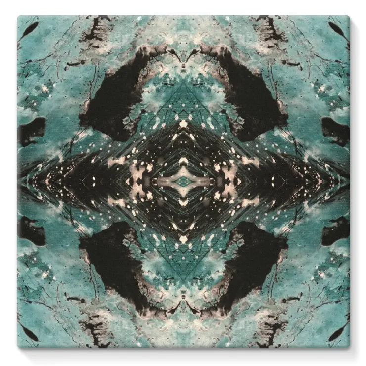 Teal Eye Square Canvas Wrap