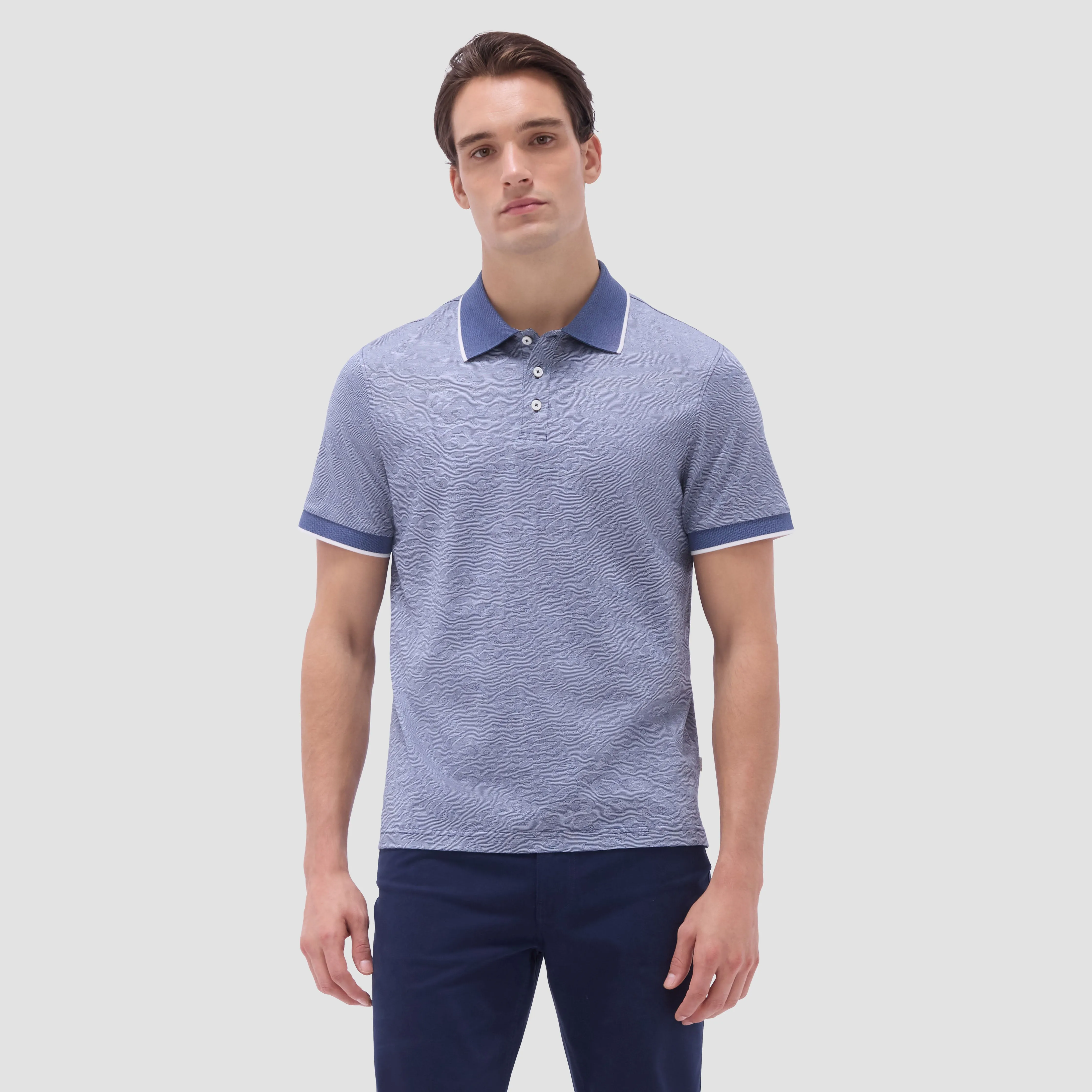 Textured Jacquard Polo Shirt