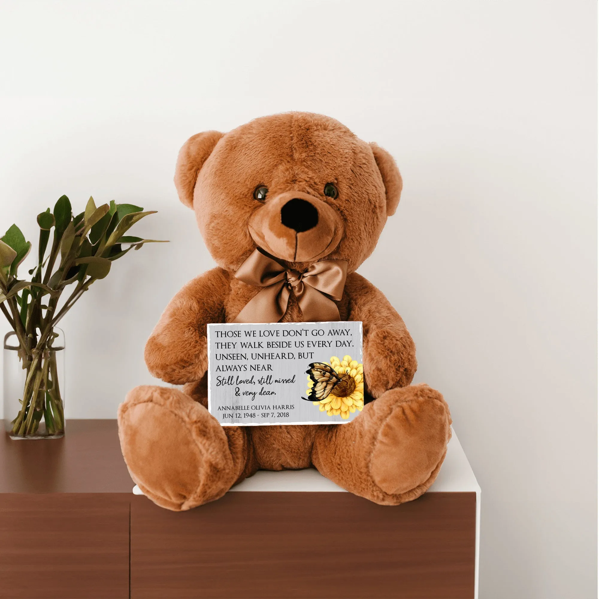 They Walk Beside Us Teddy Bear with PERSONALIZED message card, PRICE INCLUDES FREE SHIPPING