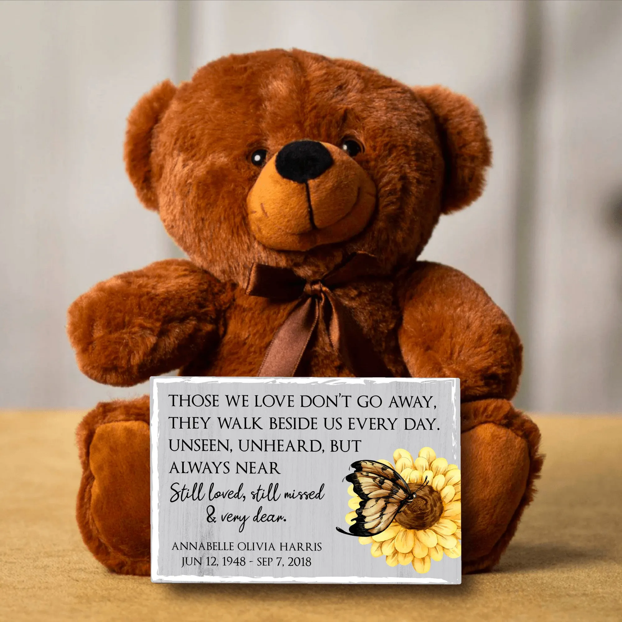 They Walk Beside Us Teddy Bear with PERSONALIZED message card, PRICE INCLUDES FREE SHIPPING