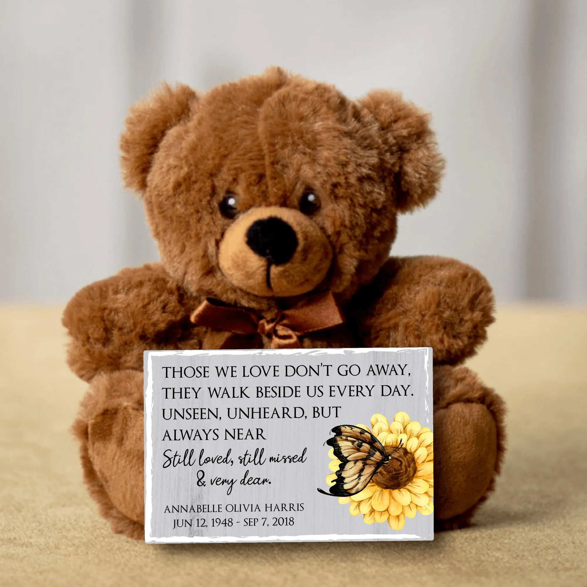 They Walk Beside Us Teddy Bear with PERSONALIZED message card, PRICE INCLUDES FREE SHIPPING