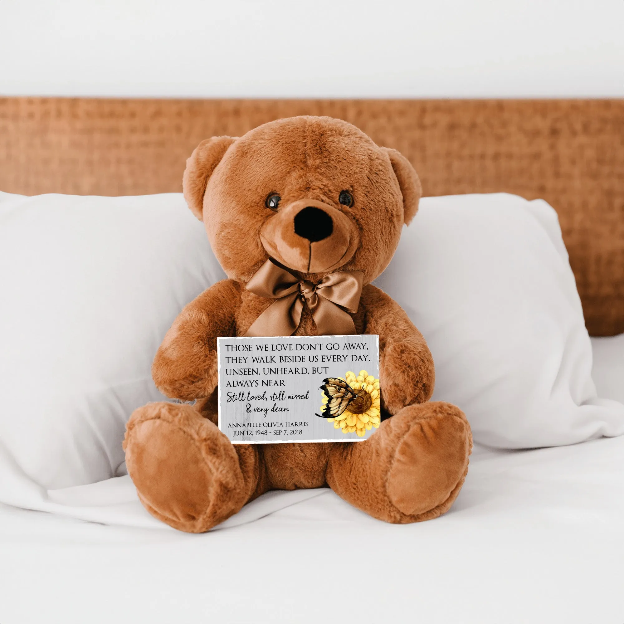 They Walk Beside Us Teddy Bear with PERSONALIZED message card, PRICE INCLUDES FREE SHIPPING