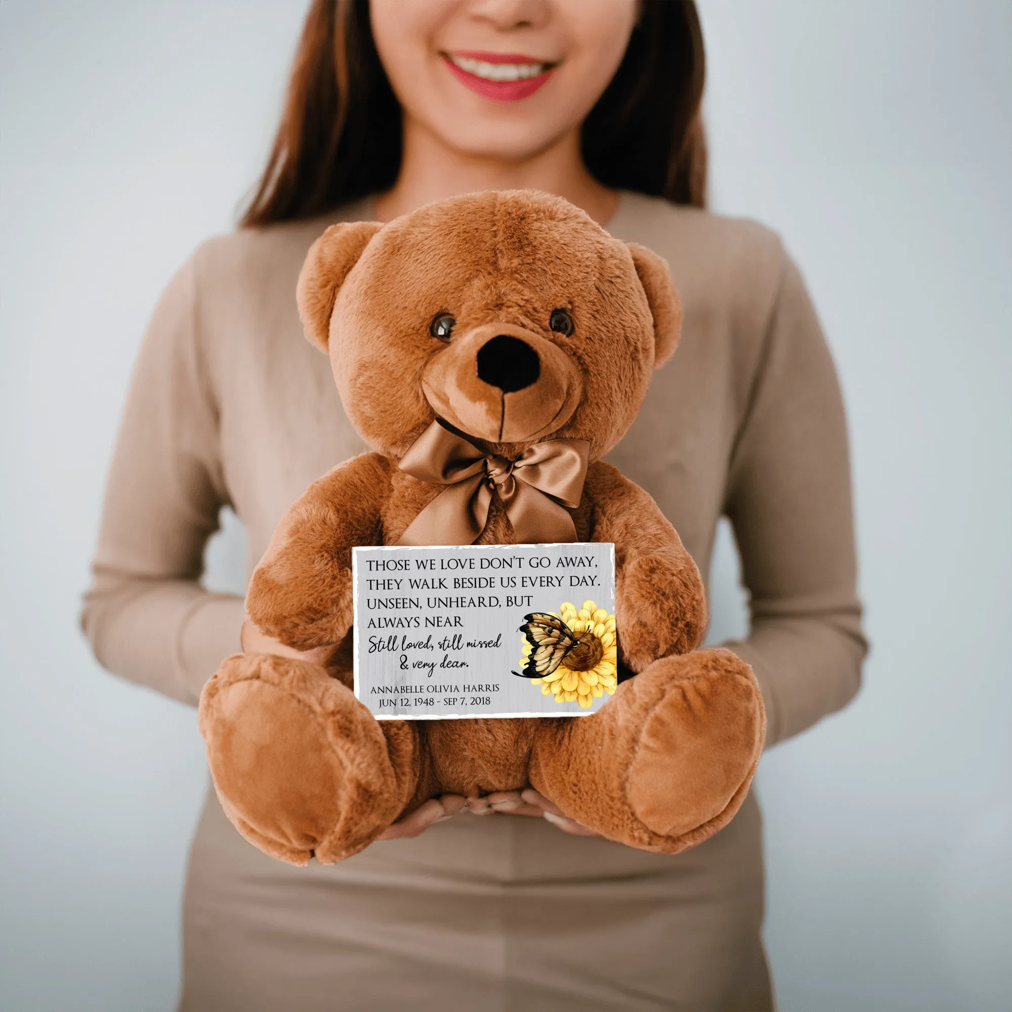 They Walk Beside Us Teddy Bear with PERSONALIZED message card, PRICE INCLUDES FREE SHIPPING