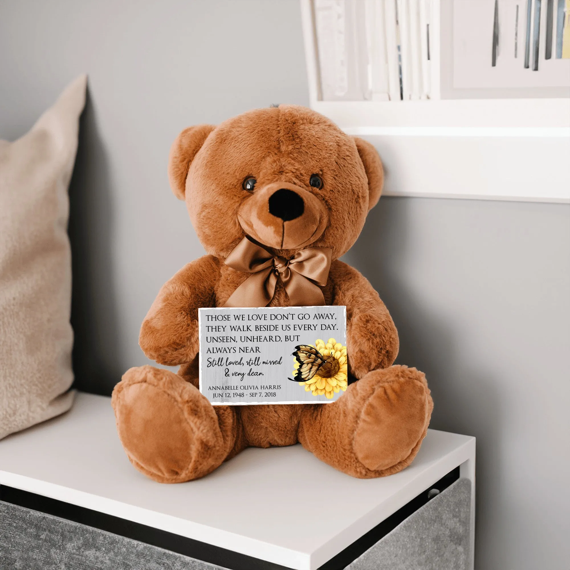 They Walk Beside Us Teddy Bear with PERSONALIZED message card, PRICE INCLUDES FREE SHIPPING
