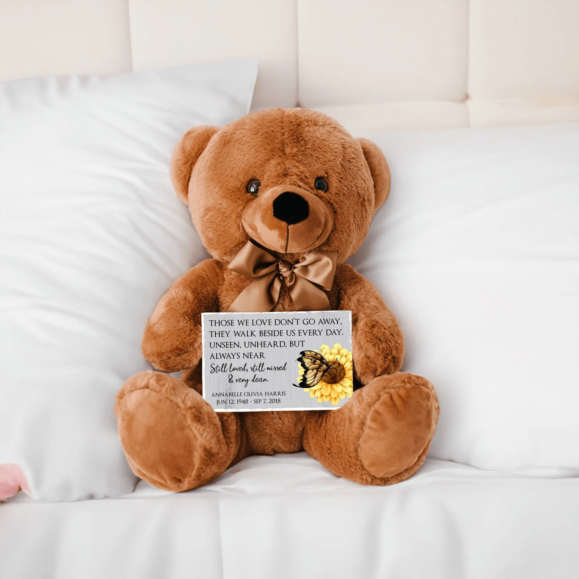 They Walk Beside Us Teddy Bear with PERSONALIZED message card, PRICE INCLUDES FREE SHIPPING
