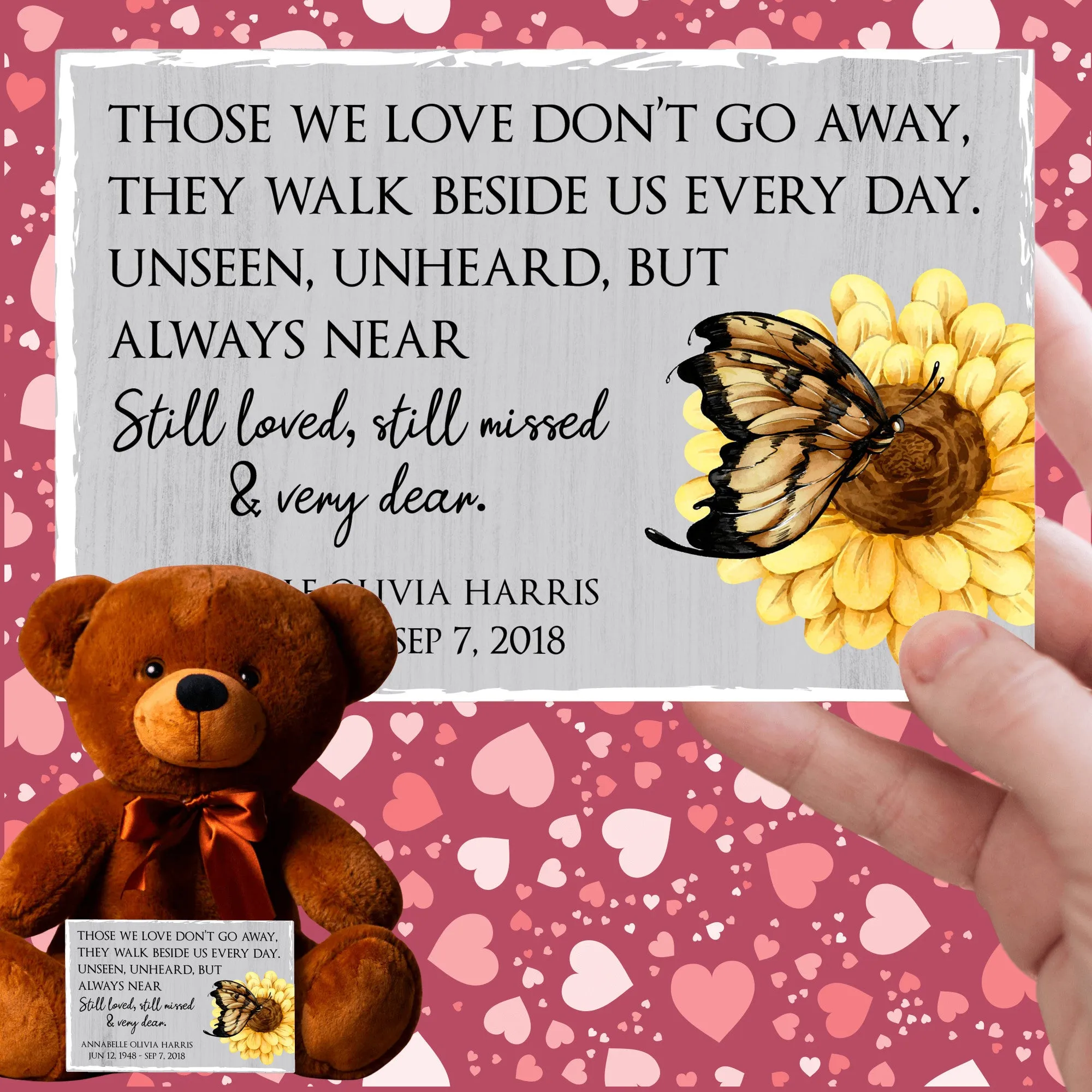 They Walk Beside Us Teddy Bear with PERSONALIZED message card, PRICE INCLUDES FREE SHIPPING