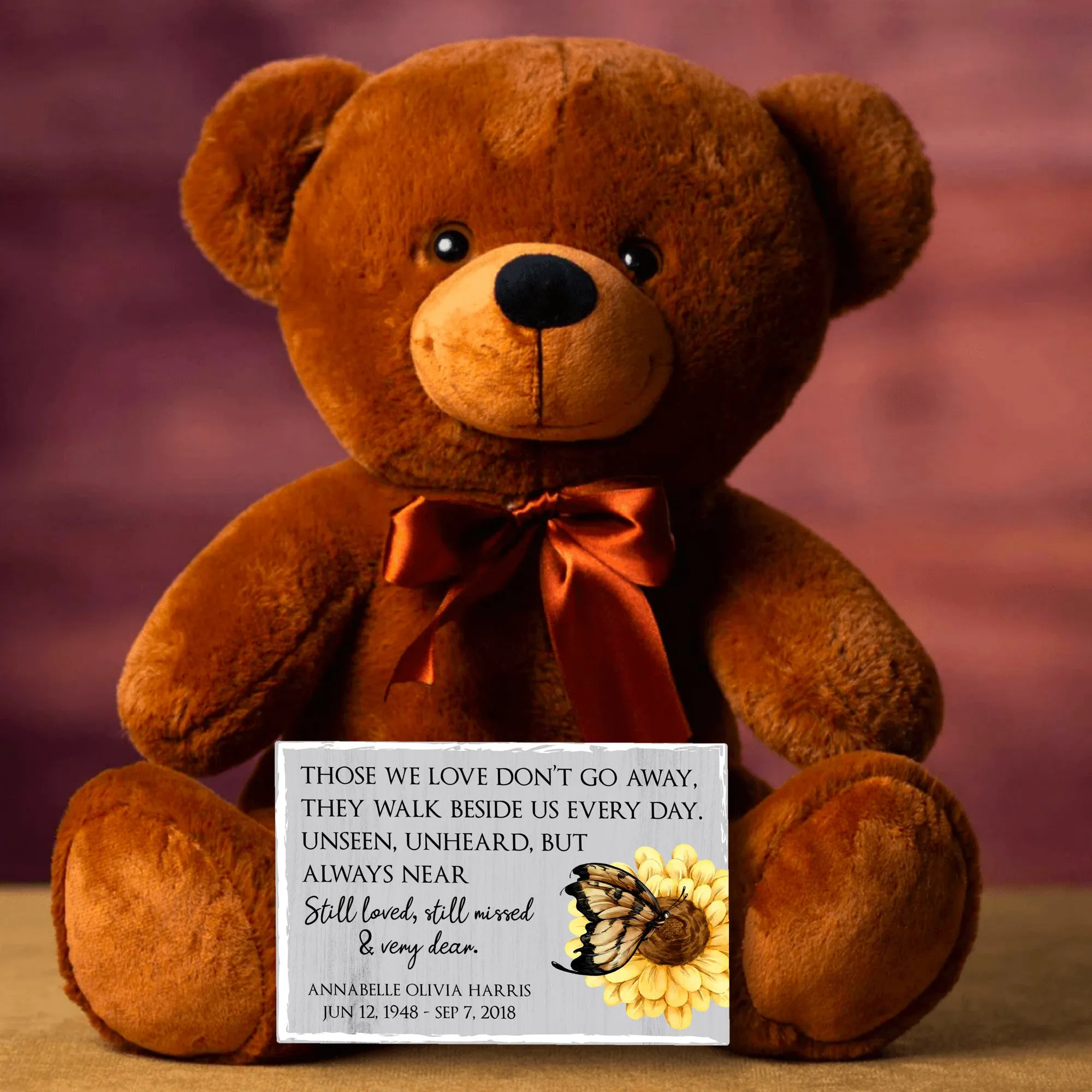 They Walk Beside Us Teddy Bear with PERSONALIZED message card, PRICE INCLUDES FREE SHIPPING