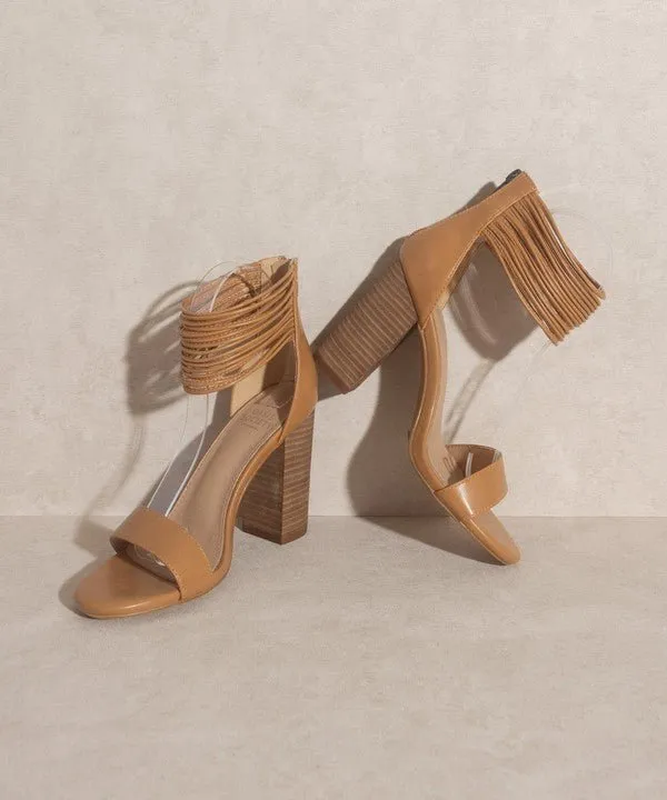 Thick Ankle Strap Block Heel