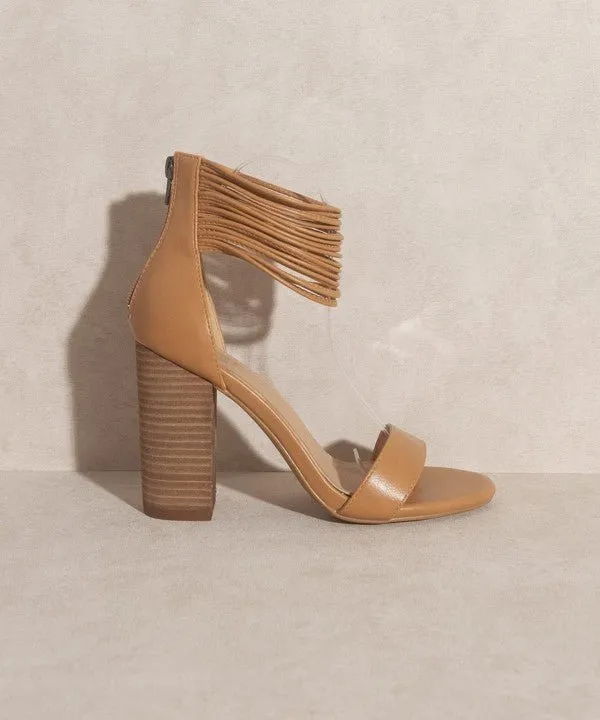 Thick Ankle Strap Block Heel