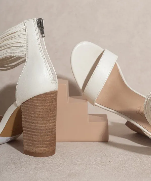 Thick Ankle Strap Block Heel