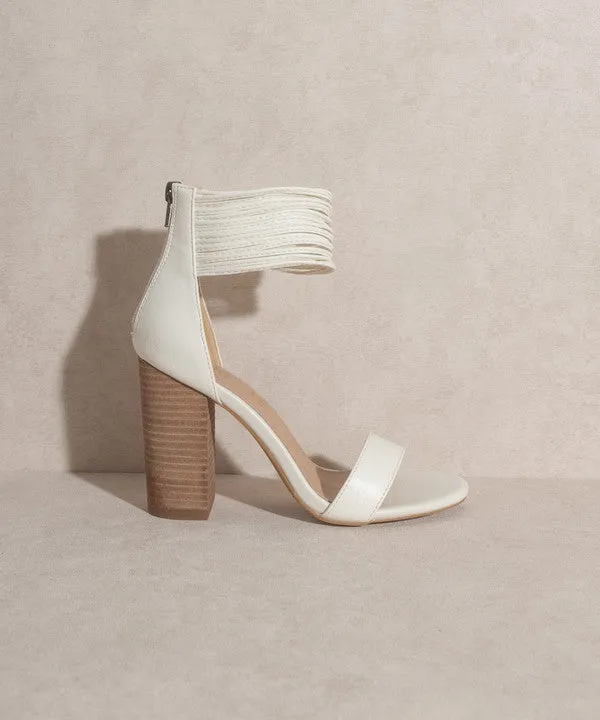 Thick Ankle Strap Block Heel