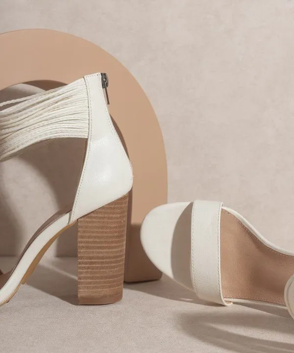 Thick Ankle Strap Block Heel