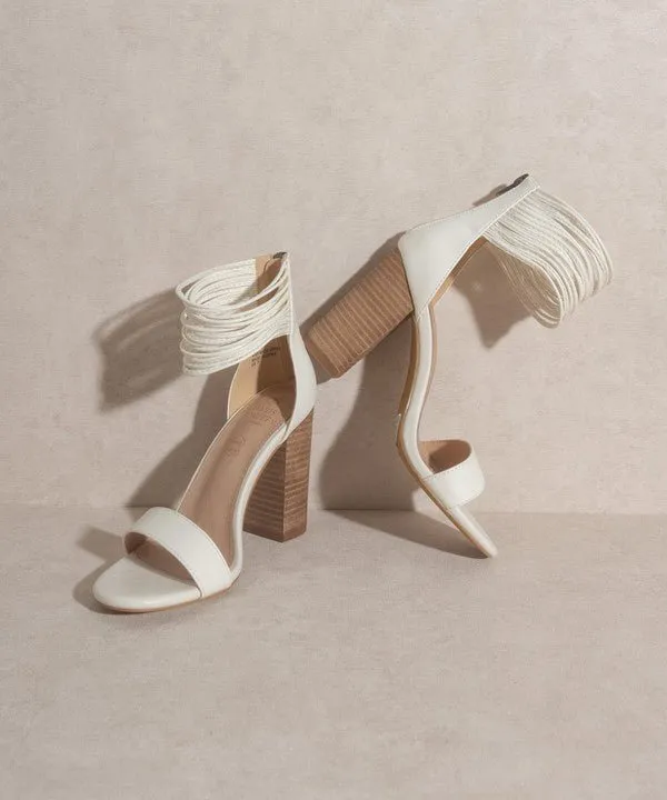 Thick Ankle Strap Block Heel