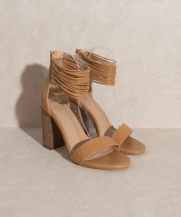 Thick Ankle Strap Block Heel