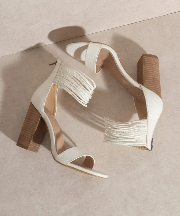 Thick Ankle Strap Block Heel