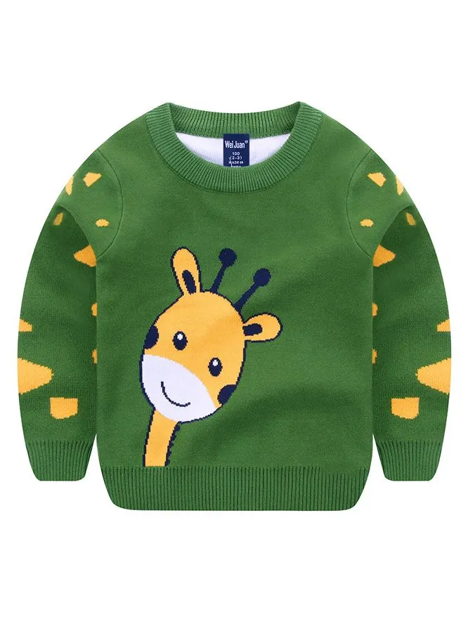Toddler Big Boys Giraffe Sweater