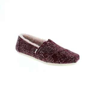 Toms Alpargata - Burgundy Cozy Sweater Knit