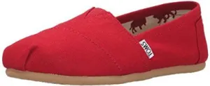TOMS Womens Red Canvas Slip-On Shoes Size 8