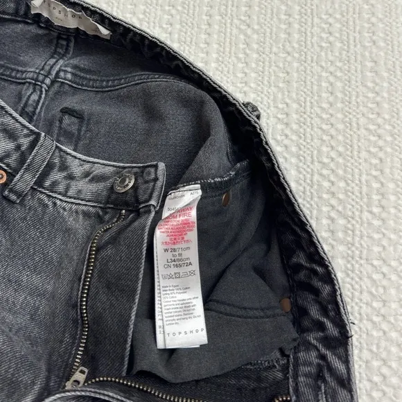 TopShop Gray Mom Jeans Size W28 L34 Streetwear Classic Casual  Minimalist