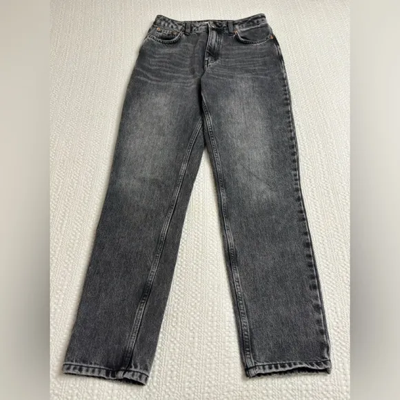 TopShop Gray Mom Jeans Size W28 L34 Streetwear Classic Casual  Minimalist