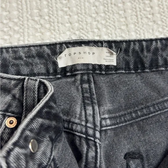 TopShop Gray Mom Jeans Size W28 L34 Streetwear Classic Casual  Minimalist