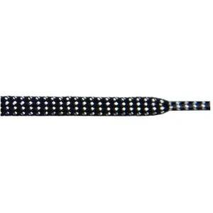 Tubular Glitter 5/16" - Black (12 Pair Pack) Shoelaces