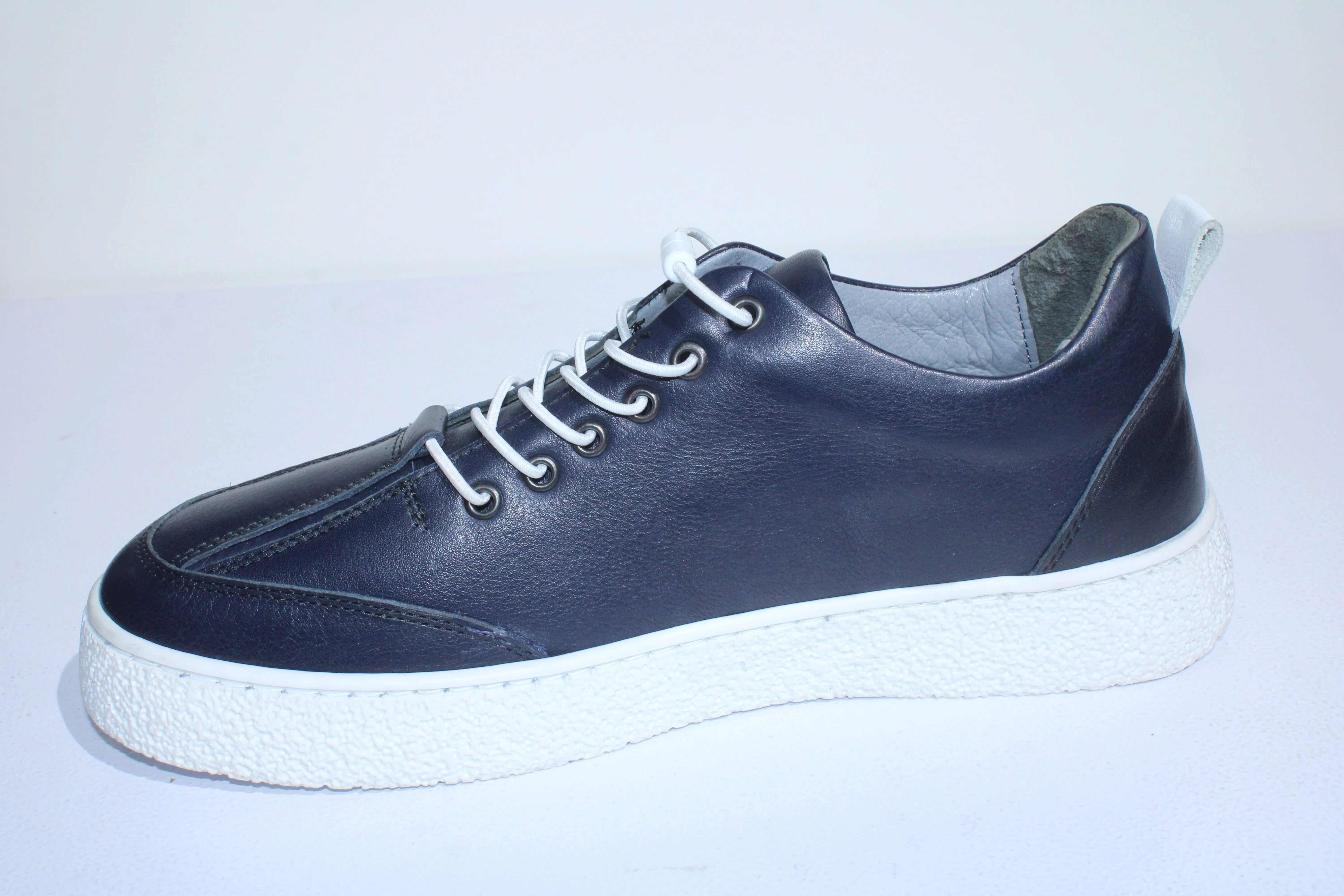 Turkish Casual Leather Shoes Navy