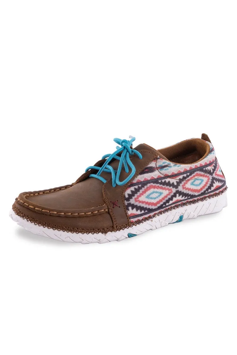 Twisted X Zero-X Moc Toe Ladies Laceup Multi Brown