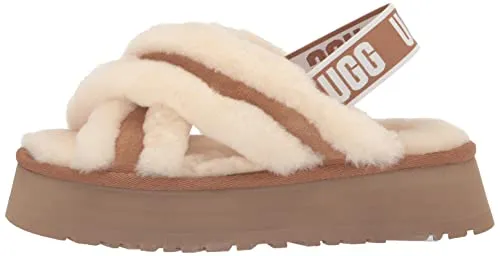 UGG Women's Disco Cross Slide Slipper, Chestnut, 8