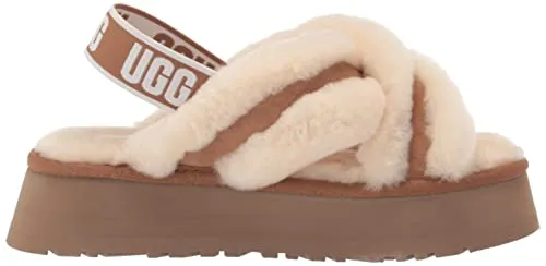 UGG Women's Disco Cross Slide Slipper, Chestnut, 8