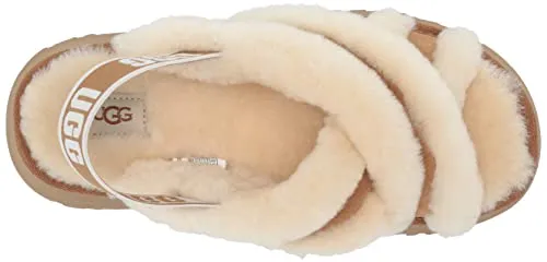 UGG Women's Disco Cross Slide Slipper, Chestnut, 8