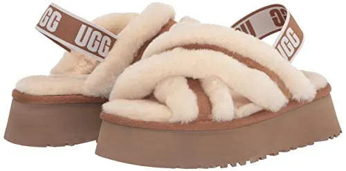 UGG Women's Disco Cross Slide Slipper, Chestnut, 8