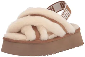 UGG Women's Disco Cross Slide Slipper, Chestnut, 8