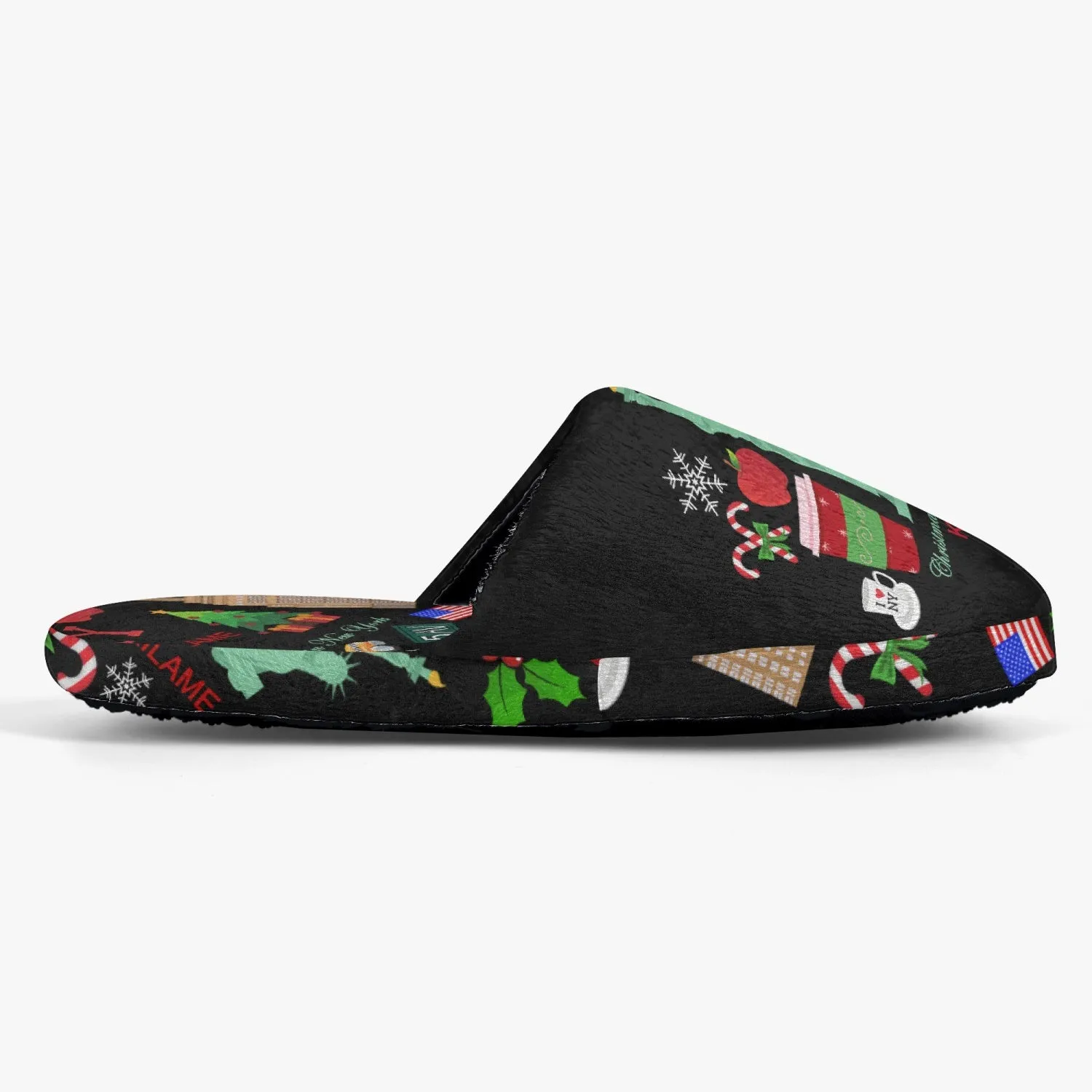 Unisex Classic Cotton Slippers east 'Christmas in New York'