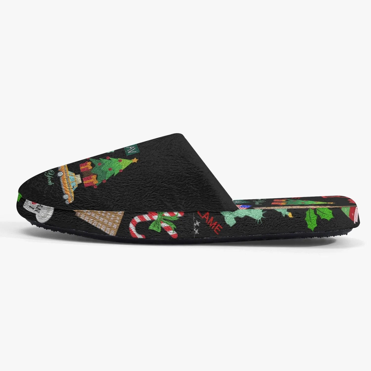 Unisex Classic Cotton Slippers east 'Christmas in New York'