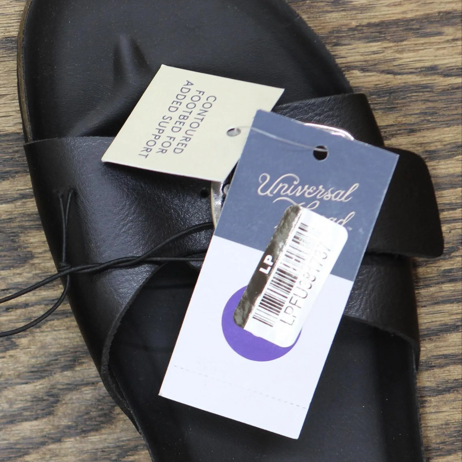 Universal Thread Womens Cameron Single Band Footbed Sandals 89998530 Black 6M