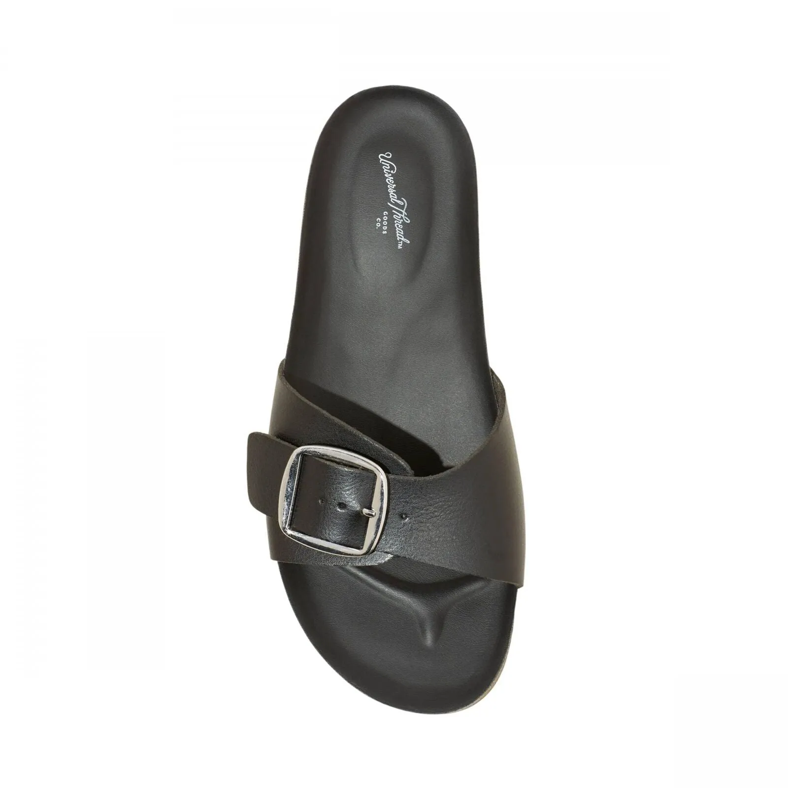 Universal Thread Womens Cameron Single Band Footbed Sandals 89998530 Black 6M