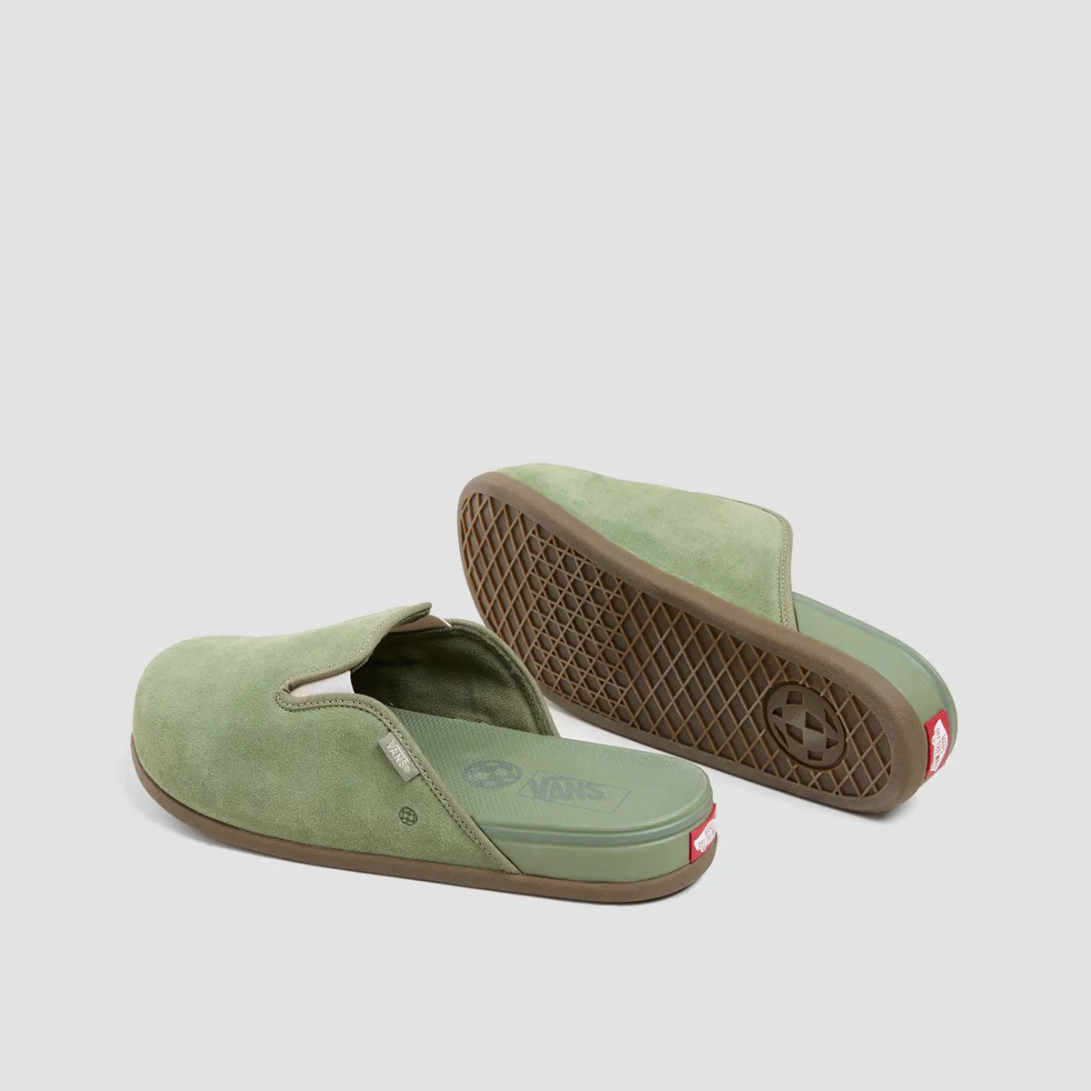 Vans Harbor Mule VR3 Slip-On Shoes - Terry Cloth Olivine