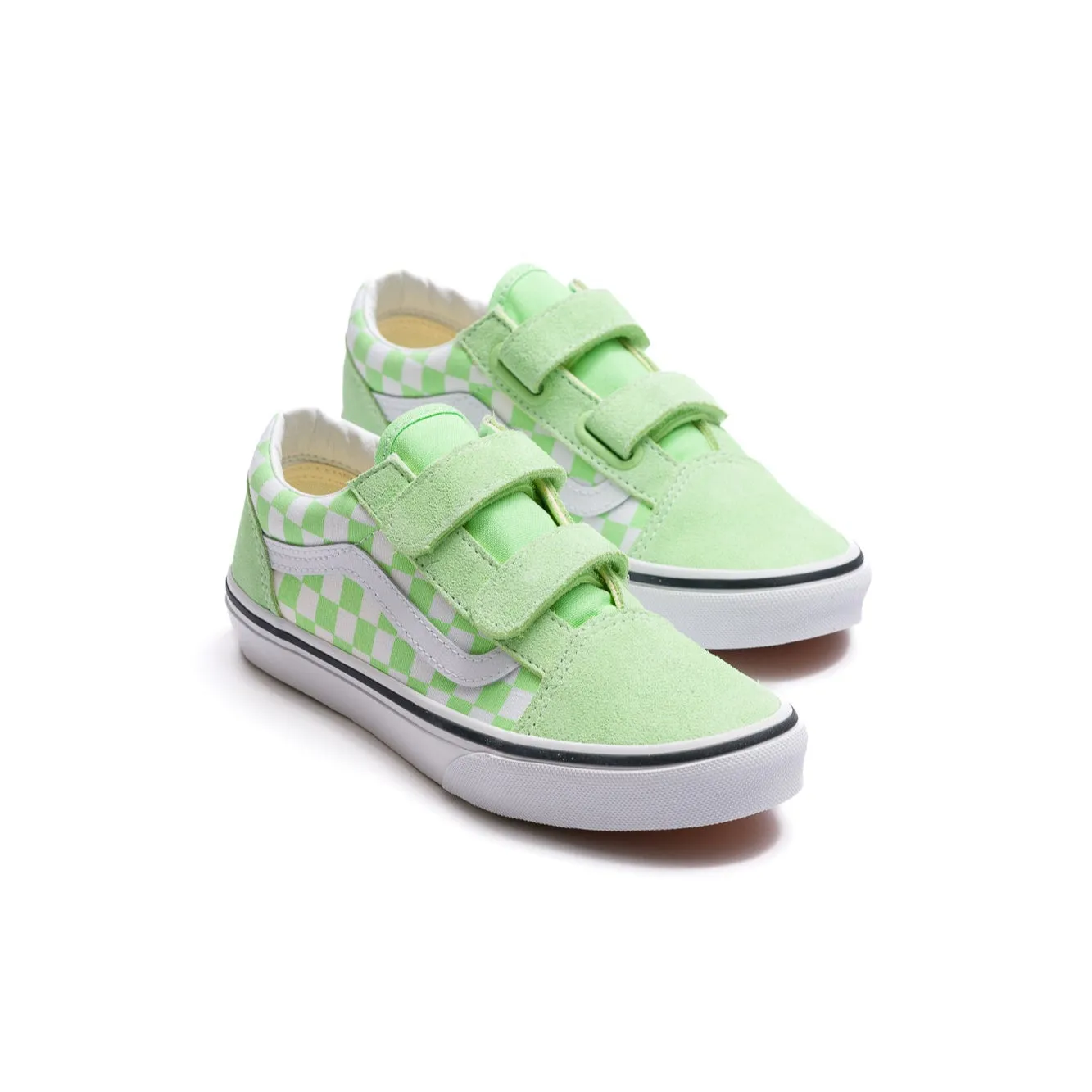 Vans Kids Old Skool V - Color Theory Checkerboard Pistachio Green