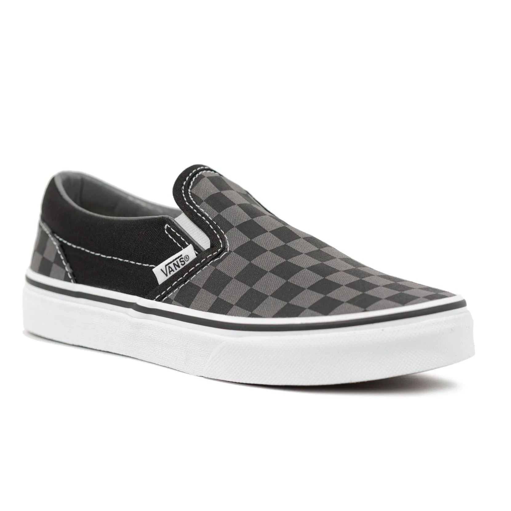 Vans Kids Slip-On - (Checkerboard) Black/Pewter Checkerboard