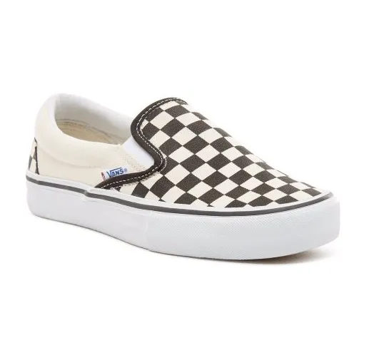 Vans Slip-On Pro Skateboarding Shoe - Checkerboard/Black/White