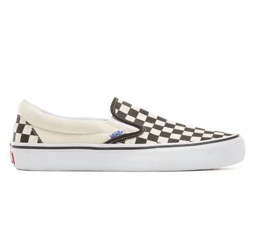 Vans Slip-On Pro Skateboarding Shoe - Checkerboard/Black/White