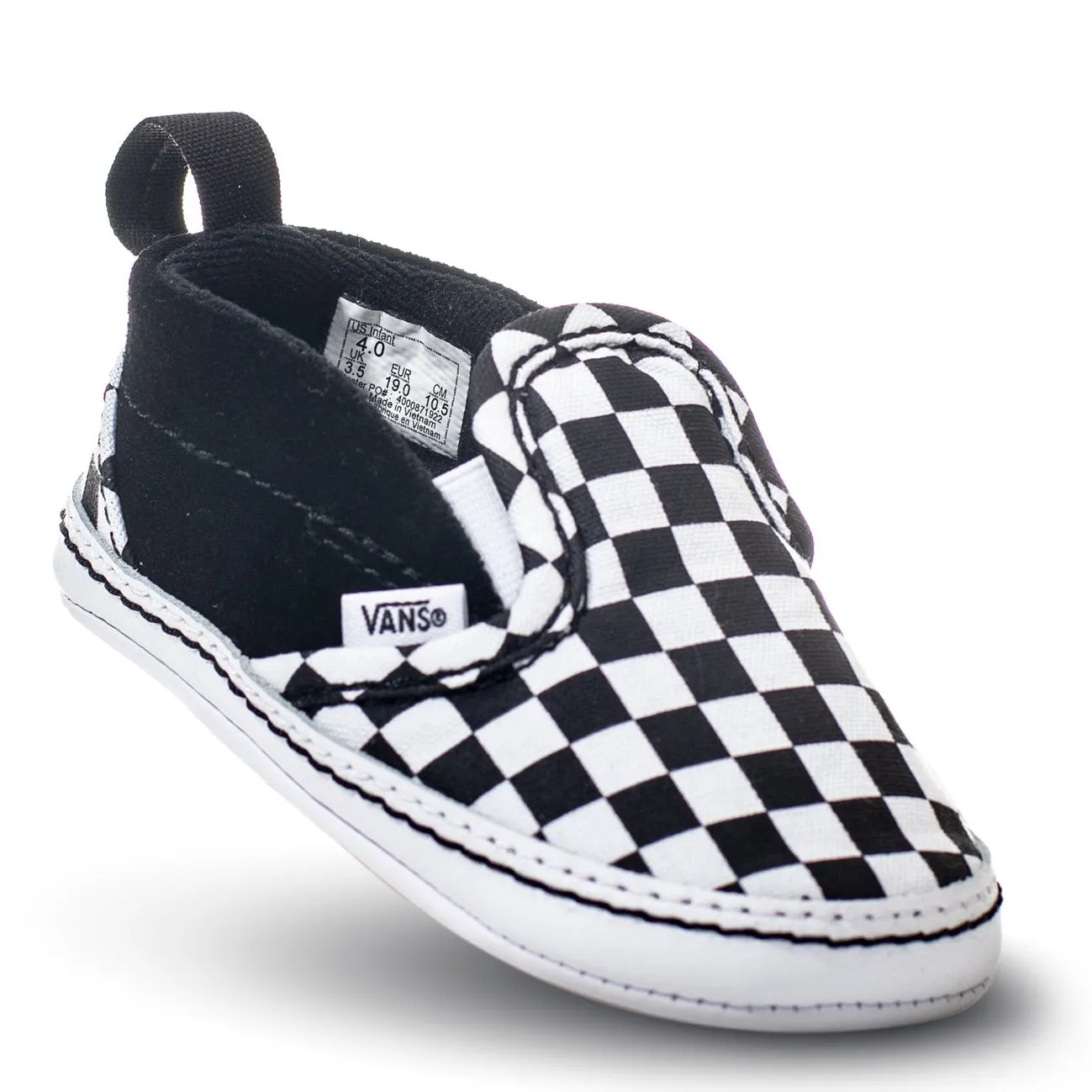 Vans Slip-On V Crib - (Checkerboard) Black/True White