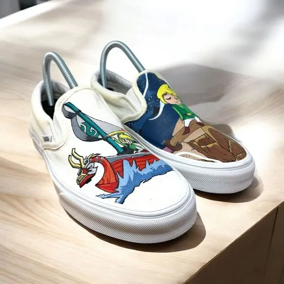 Vans X Nintendo Legend Of Zelda Parisian Classic Slip-On Rare US M 6.5 / W 8